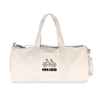 DAD. FATHER'S DAY. HAPPY FATHER'S DAY. HAPPY BIRTHDAY. - Recycled Canvas Sports Bag by Stanley/Stella - natural - Front