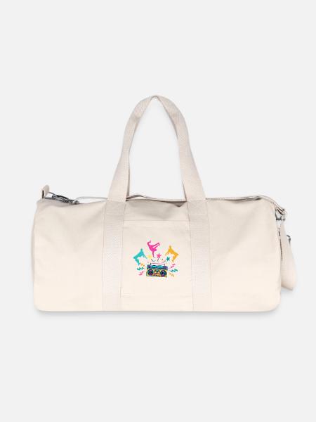 Boombox Neon Dancing Silhouettes - Sac de sport en toile recyclée Stanley/Stella - blanc naturel