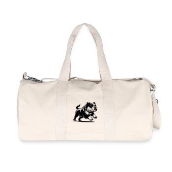 Bouledogue anglais - Sac de sport en toile recyclée Stanley/Stella - blanc naturel - Devant