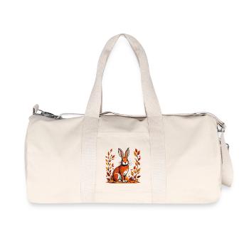 Herbst-Kaninchen - Recycelte Canvas-Sporttasche von Stanley/Stella - Naturweiß - Vorne