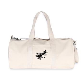 Propeller Airplane Graphic - Recycled Canvas Sports Bag by Stanley/Stella - natural - Front