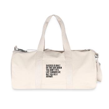 success is built on the days when you don't fee - Recycled Canvas Sports Bag by Stanley/Stella - natural - Front