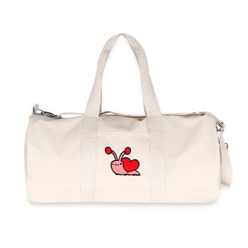 Snail Heart Snail Shell Cute Love Romantic - Recycled Canvas Sports Bag by Stanley/Stella - natural - Front