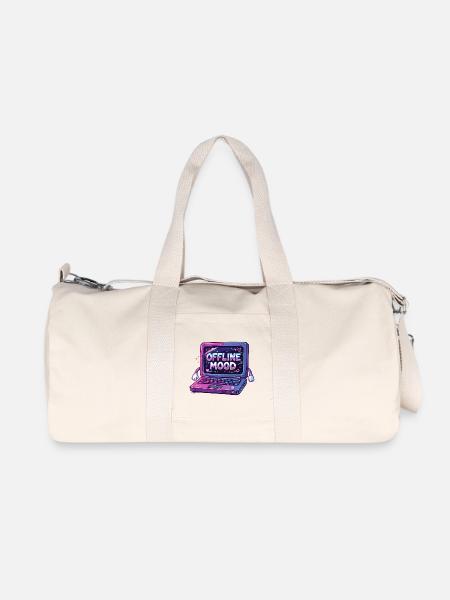 Y2K Retro – Offline Mood - Recycelte Canvas-Sporttasche von Stanley/Stella - Naturweiß