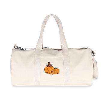 Pumpkin Family - Recycled Canvas Sports Bag by Stanley/Stella - natural - Front