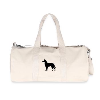 Collie_Schwarz - Recycelte Canvas-Sporttasche von Stanley/Stella - Naturweiß - Vorne