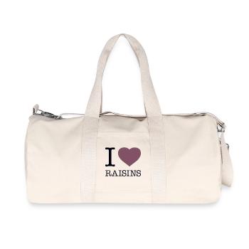 i love Raisins - Recycled Canvas Sports Bag by Stanley/Stella - natural - Front