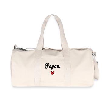 PAPUAN. DAD. FATHER'S DAY. HAPPY FATHER'S DAY - Recycled Canvas Sports Bag by Stanley/Stella - natural - Front