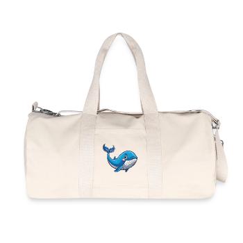 Whale - Recycled Canvas Sports Bag by Stanley/Stella - natural - Front