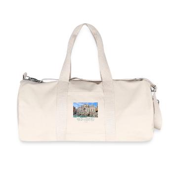 Trevi Brunnen Retro Rom Italien Vintage Souvenir - Recycelte Canvas-Sporttasche von Stanley/Stella - Naturweiß - Vorne
