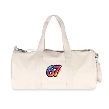 67 - T-shirt Funny Six Seven - Sac de sport en toile recyclée Stanley/Stella - blanc naturel - Devant