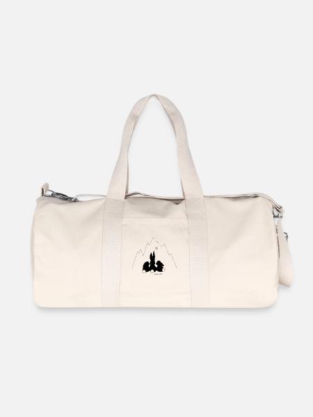 Winter Magic: Three Rabbits and the First Snow - Recycled Canvas Sports Bag by Stanley/Stella - natural