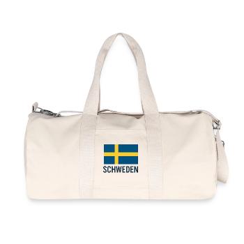 Swedish flag with yellow cross - Recycled Canvas Sports Bag by Stanley/Stella - natural - Front