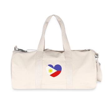 Philippines heart flag - Recycled Canvas Sports Bag by Stanley/Stella - natural - Front