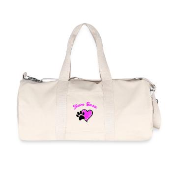 Team Gassi Hund Herz Liebe - Recycelte Canvas-Sporttasche von Stanley/Stella - Naturweiß - Vorne