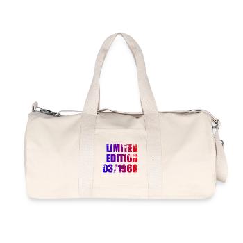 60th Birthday Limited Edition 03/1966 - Recycled Canvas Sports Bag by Stanley/Stella - natural - Front