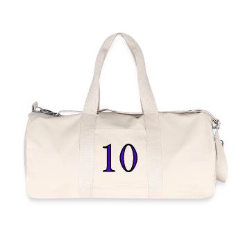 10. 10 YEARS. 10th ANNIVERSARY. 10 YEAR ANNIVERSARY. - Recycled Canvas Sports Bag by Stanley/Stella - natural - Front