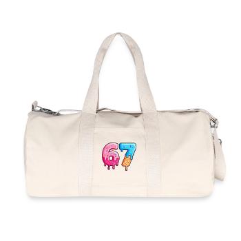 Caractères Sweet 6-7 Dessert Font - Sac de sport en toile recyclée Stanley/Stella - blanc naturel - Devant