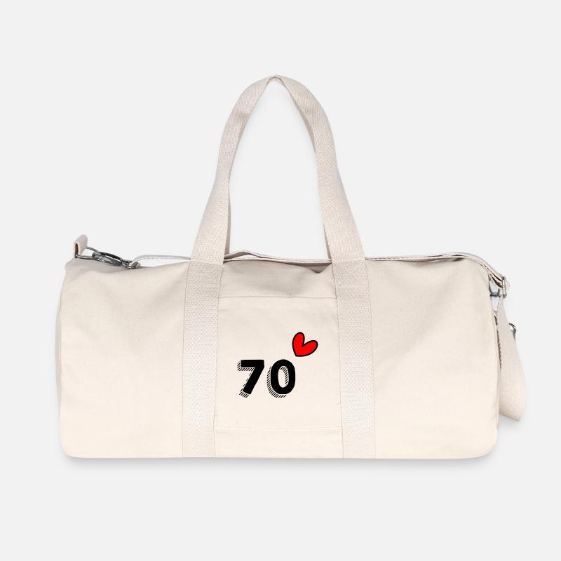70. 70 ÅR. 70 ÅRS JUBILÆUM. 70 ÅRS JUBILÆUM. - Stanley/Stella Recycled Canvas Duffle Bag - råhvid