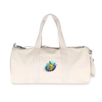 Colorful Submarine Cartoon - Recycled Canvas Sports Bag by Stanley/Stella - natural - Front