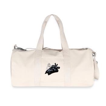 Berger allemand noir Propriétaire de berger allemand - Sac de sport en toile recyclée Stanley/Stella - blanc naturel - Devant