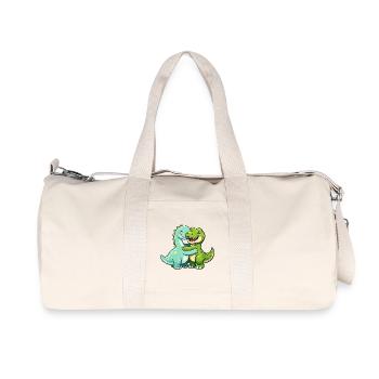 Cuddly dinosaurs - Recycled Canvas Sports Bag by Stanley/Stella - natural - Front
