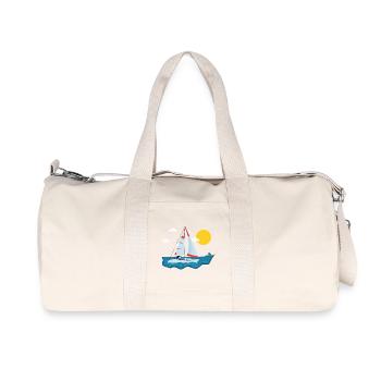 Navigation en mer - Sac de sport en toile recyclée Stanley/Stella - blanc naturel - Devant