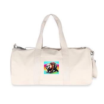 Bieber - Recycelte Canvas-Sporttasche von Stanley/Stella - Naturweiß - Vorne