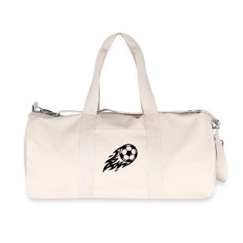 Soccer Fire Ball - Recycled Canvas Sports Bag by Stanley/Stella - natural - Front