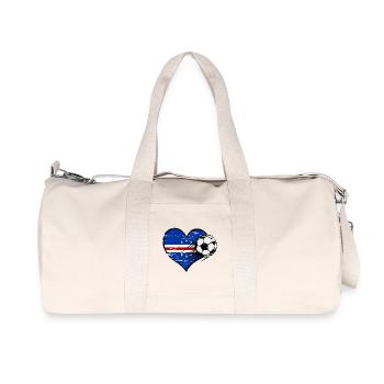Flag Football du Cap-Vert avec cœur - Sac de sport en toile recyclée Stanley/Stella - blanc naturel - Devant