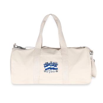 Frohe Unabhängigkeit El Salvador Salvadorianische Flagge - Recycelte Canvas-Sporttasche von Stanley/Stella - Naturweiß - Vorne
