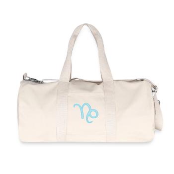 Steinbock Tierkreiszeichen Pastel Blau - Recycelte Canvas-Sporttasche von Stanley/Stella - Naturweiß - Vorne