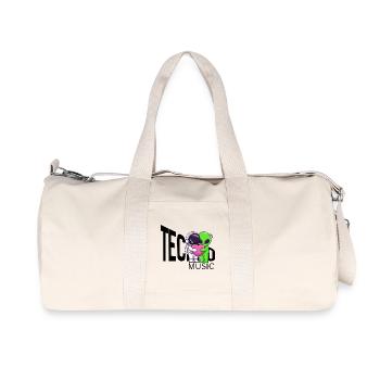 Cosmic Hug: Alien and Astronaut - Recycled Canvas Sports Bag by Stanley/Stella - natural - Front