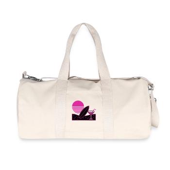 Surfbrett Cocktail Strand Logo - Recycelte Canvas-Sporttasche von Stanley/Stella - Naturweiß - Vorne