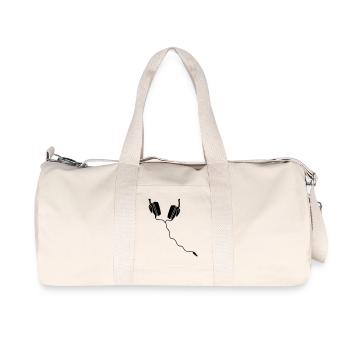 headphones DJ headphones - Recycled Canvas Sports Bag by Stanley/Stella - natural - Front