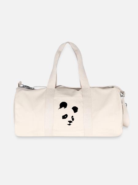 Panda - Recycelte Canvas-Sporttasche von Stanley/Stella - Naturweiß