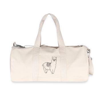 Alpaga avec couverture - Sac de sport en toile recyclée Stanley/Stella - blanc naturel - Devant