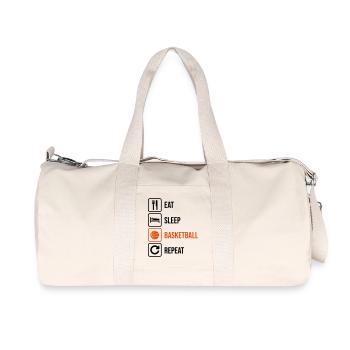 basketballer - Sac de sport en toile recyclée Stanley/Stella - blanc naturel - Devant