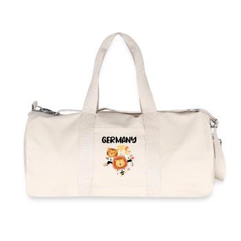 Équipe de football Allemagne Animaux Cadeau foot - Sac de sport en toile recyclée Stanley/Stella - blanc naturel - Devant