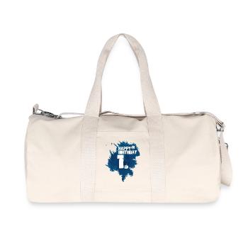 Happy Birthday - 1 year - Recycled Canvas Sports Bag by Stanley/Stella - natural - Front