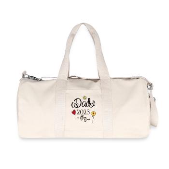 Dad 2023 - Recycled Canvas Sports Bag by Stanley/Stella - natural - Front