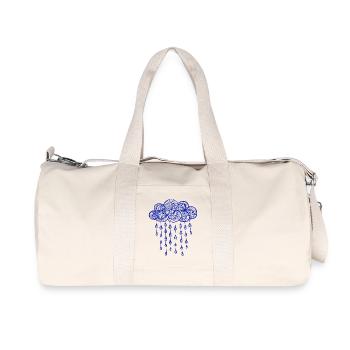 pluie, saison, pluie, cycle de l'eau - Sac de sport en toile recyclée Stanley/Stella - blanc naturel - Devant