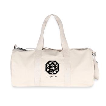 Sternzeichen Waage 002 schwarz - Recycelte Canvas-Sporttasche von Stanley/Stella - Naturweiß - Vorne
