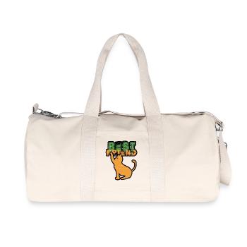 Best Friend KATZE - Recycelte Canvas-Sporttasche von Stanley/Stella - Naturweiß - Vorne