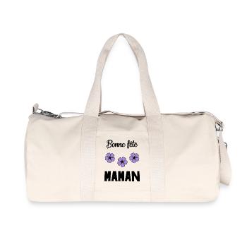 MAMAN. FÊTE DES MÈRES. BONNE FÊTE MAMAN. JE T'AIME - Sac de sport en toile recyclée Stanley/Stella - blanc naturel - Devant