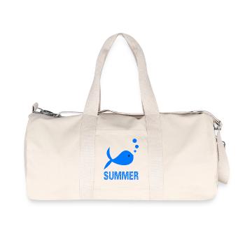 FISH. APRIL FOOL. HOLIDAY. SUMMER. EASTER - Recycled Canvas Sports Bag by Stanley/Stella - natural - Front