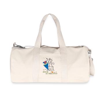 Hurra Schulkind Maus mit Zuckertüte - Recycelte Canvas-Sporttasche von Stanley/Stella - Naturweiß - Vorne