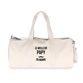 Cadeau humour le meilleur Papy du monde - Sac de sport en toile recyclée Stanley/Stella - blanc naturel - Devant
