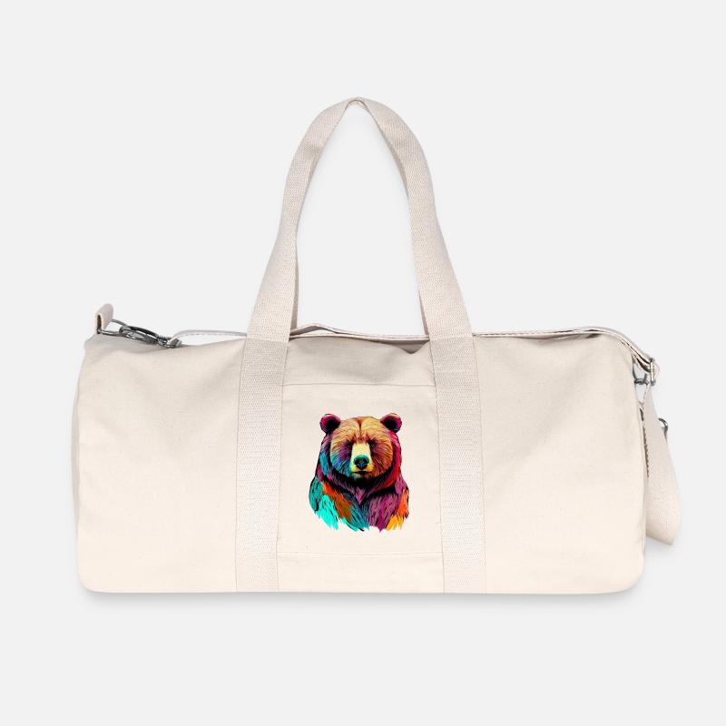 Bär - Recycelte Canvas-Sporttasche von Stanley/Stella - Naturweiß