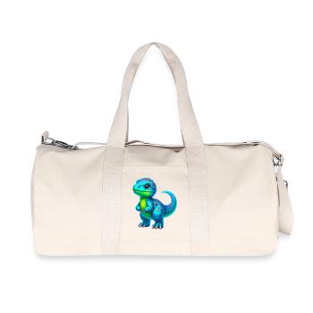Dinosaur - Recycled Canvas Sports Bag by Stanley/Stella - natural - Front
